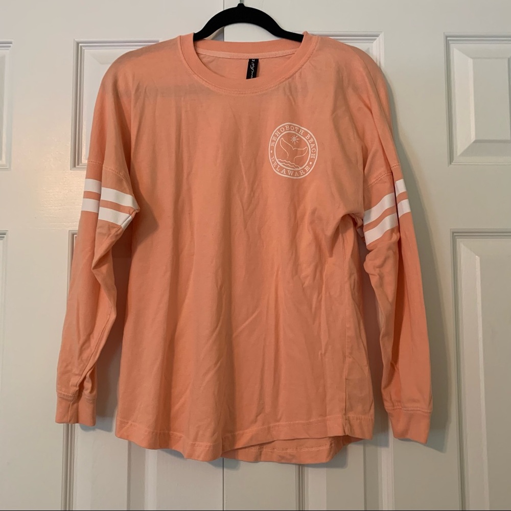 Rehoboth Beach pink long sleeve tee